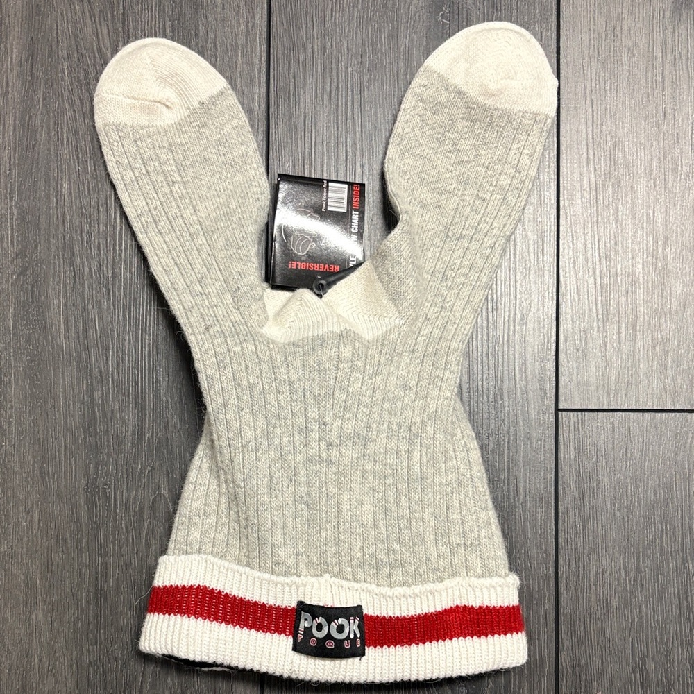 Pook Toque Gray and White